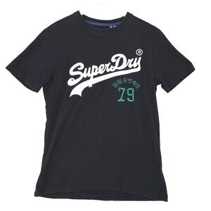 SuperDry Embroidered Logo Crewneck Sweatshirt XS Black Japanese Streetwear